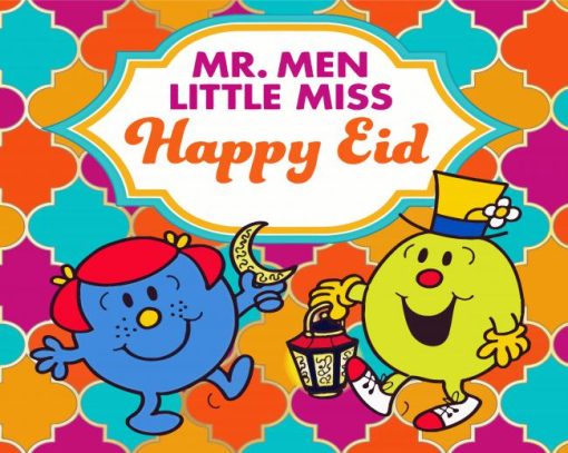 Mr. Men Little Miss Happy Eid Paint By Numbers
