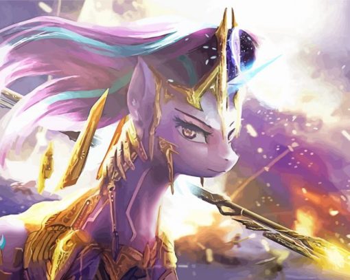 My Little Pony Starlight Glimmer Warrior paint by numbers