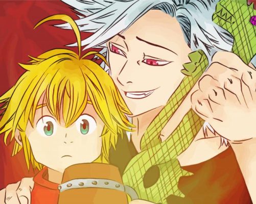 Nanatsu No Taizai Ban And Meliodas Characters paint by numbers