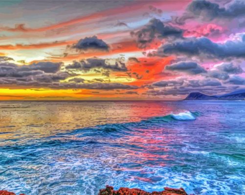 Oahu Hawaii Dawn Paint By Numbers