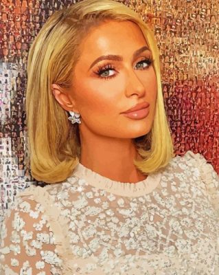 Paris Hilton With Short Hair Paint By Numbers