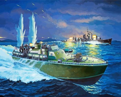Patrol Torpedo Boat PT 109 Paint By Numbers