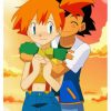 Pokémon Misty And Ash Hug Paint By Numbers