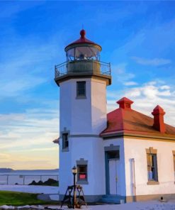 Puget Sound Lighthouse Washington Paint By Numbers