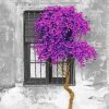 Purple Tree Window Paint By Numbers