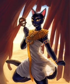 Queen Egyptian Cat paint by numbers