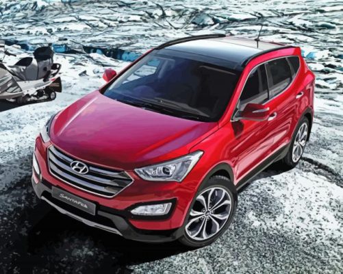 Hyundai Santa Fe Red Car Paint By Numbers