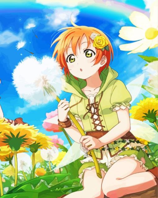 Rin Hoshizora With Dandelions Paint By Numbers