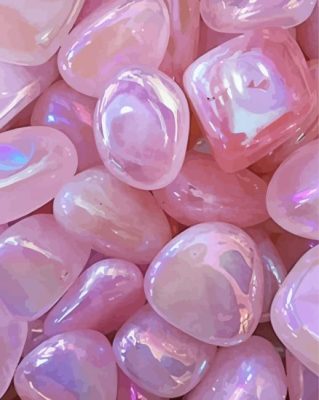 Rose Quartz Stones paint by numbers