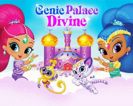 Shimmer And Shine Genie Palace Paint By Numbers