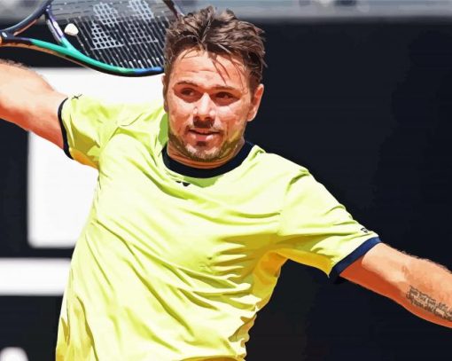 Stan Wawrinka Tennis Player Paint By Numbers