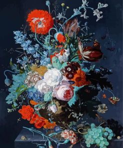 Still Life With Flowers And Fruit By Jan Van Huysum Paint By Numbers