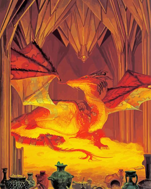 The Hobbit of Smaug- Paint By Numbers - Painting By Numbers Art