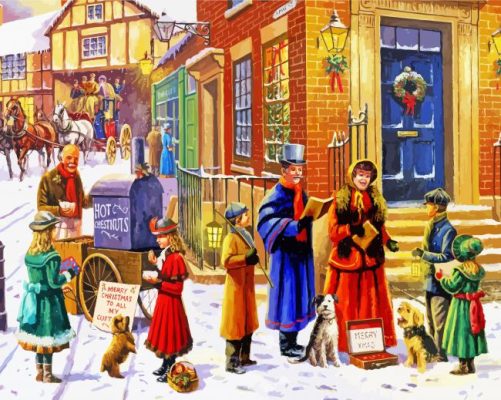 Victorian London At Christmas Paint By Numbers