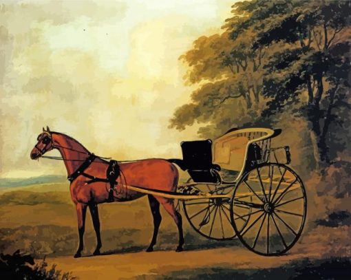 Vintage Horse And Carriage Paint By Numbers