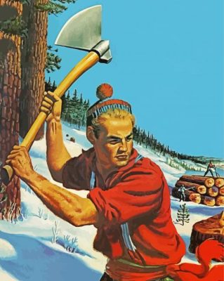 Vintage Lumberjack Paint By Numbers