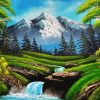Waterfall River Landscape Art Paint By Numbers