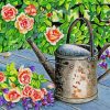 Watering Can With Flowers Art Paint By Numbers