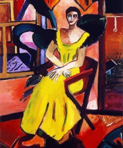 Woman In Yellow Dress Art Paint By Numbers