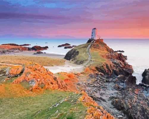 Ynys Llanddwyn Island in Wales Paint By Numbers