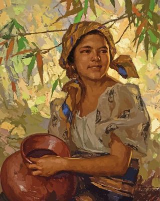 Young Filipina Girl paint by numbers