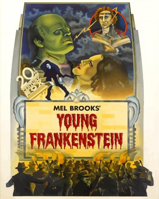 Young Frankenstein Film Poster paint by numbers