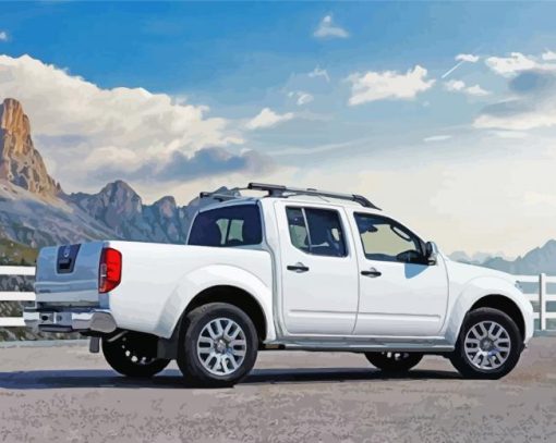 Aesthetic White Nissan Navara D40 Paint By Numbers