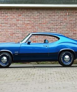 Blue Oldsmobile 442 Paint By Numbers