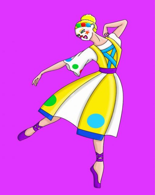 Colorful Ballerina Jester Paint By Numbers