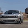 Cool Grey Dodge Challenger Scat Paint By Numbers