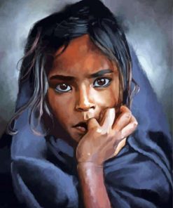 Adorable Arab Girl Art Paint By Numbers
