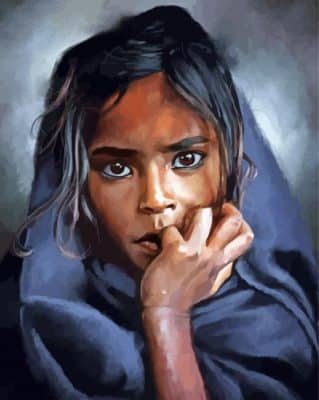 Adorable Arab Girl Art Paint By Numbers