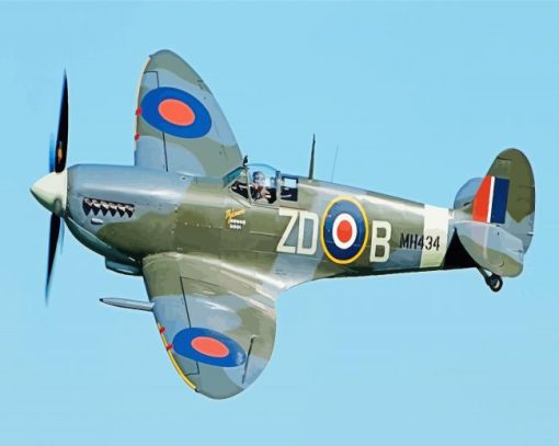 Flying WWII Fighter Plane Paint By Numbers
