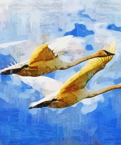 Flying Swan Art Paint By Numbers