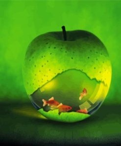 Green Glass Apple Paint By Numbers