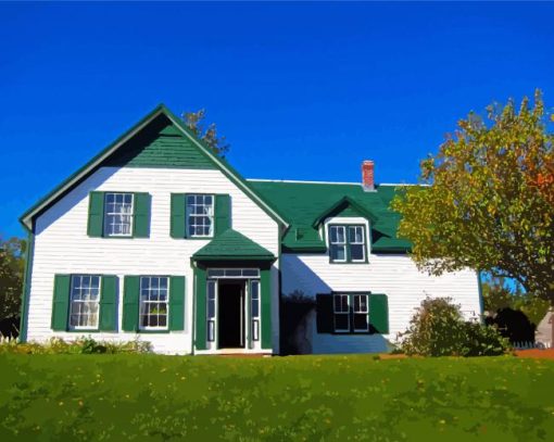 Green Gables House Paint By Numbers