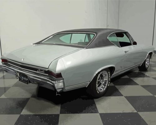 Grey 68 Chevelle paint by numbers