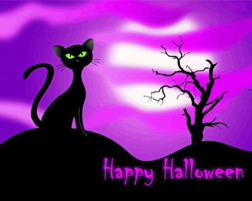 Happy Halloween Cats Paint By Numbers