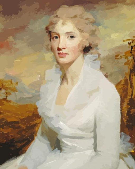 Lady In White Dress Henry Raeburn Paint By Numbers