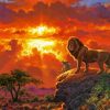 Lion Sunset Art Paint By Numbers