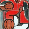 Michael Jordan Abstract Basketball Paint By Numbers