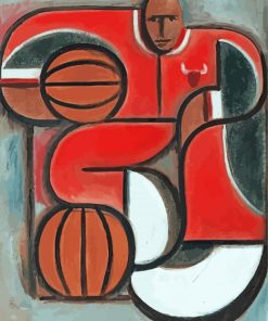 Michael Jordan Abstract Basketball Paint By Numbers