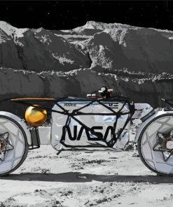 Moon Rover Motorcycle Paint By Numbers