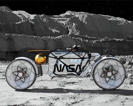 Moon Rover Motorcycle Paint By Numbers