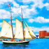 Navy American Tall Ships paint by numbers