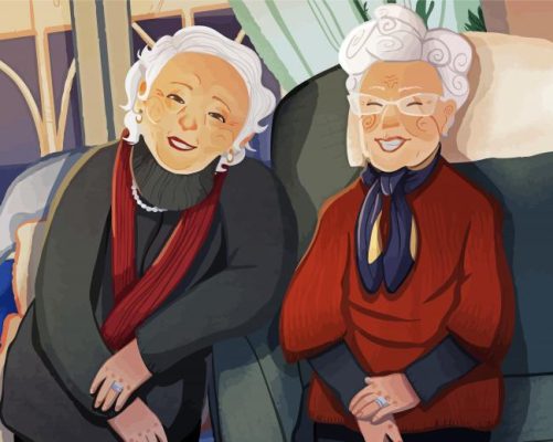 Two Old Women Art Paint By Numbers