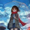 Rainy Calm Anime Scene Paint By Numbers