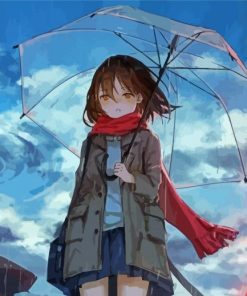 Rainy Calm Anime Scene Paint By Numbers