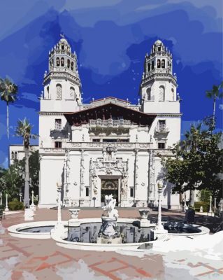 White Hearst Castle Paint By Numbers