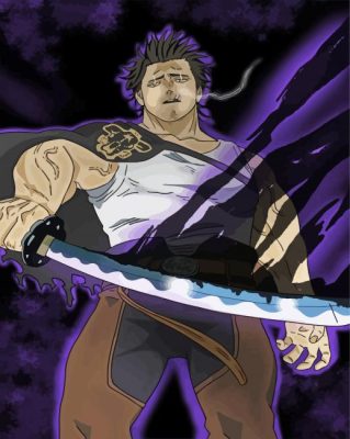 Yami Sukehiro Black Clover Anime paint by numbers